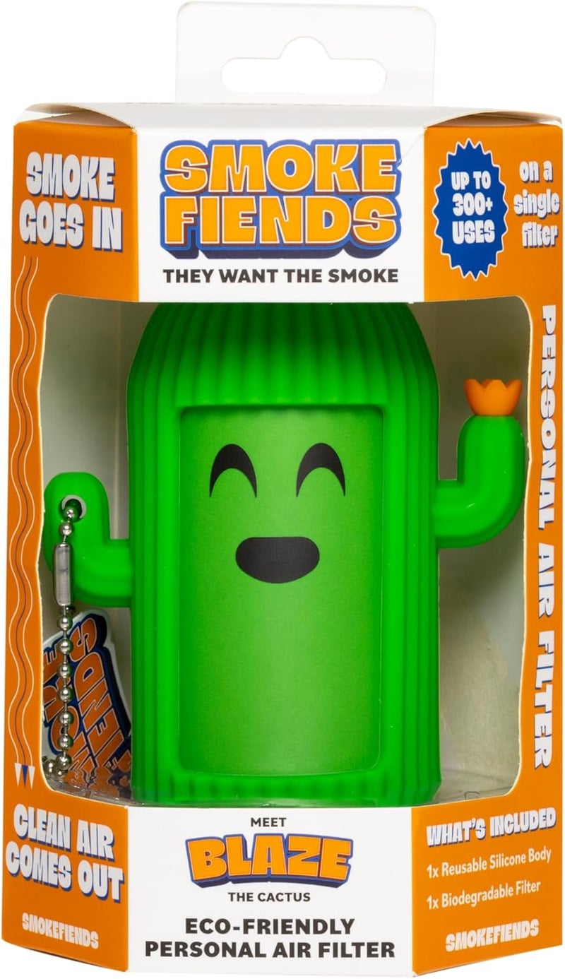 Smoke Fiends فلتر هواء شخصي محمول وصديق للبيئة | فلترة HEPA وكربون غير مرئية | قابلة للتحلل الحيوي وتصل إلى 300+ استخدام | تصميم سلسلة مفاتيح للانتعاش أثناء التنقل (بلايز) - Image 1